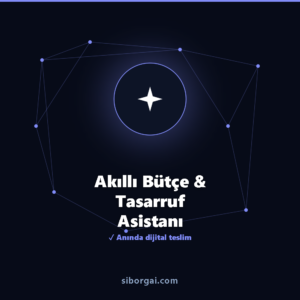 Akıllı Bütçe & Tasarruf Asistanı — siborgai yapay zekâ sistemi