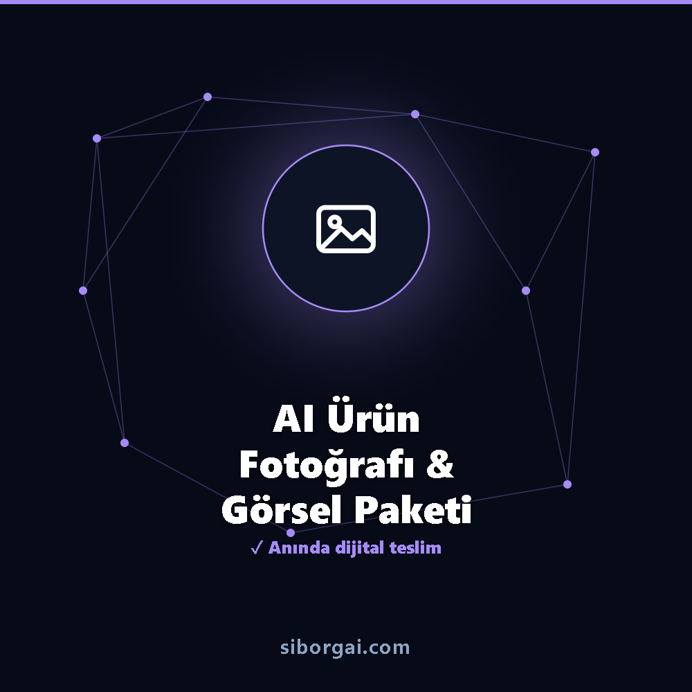 AI Ürün Fotoğrafı & Görsel Paketi — siborgai yapay zekâ sistemi