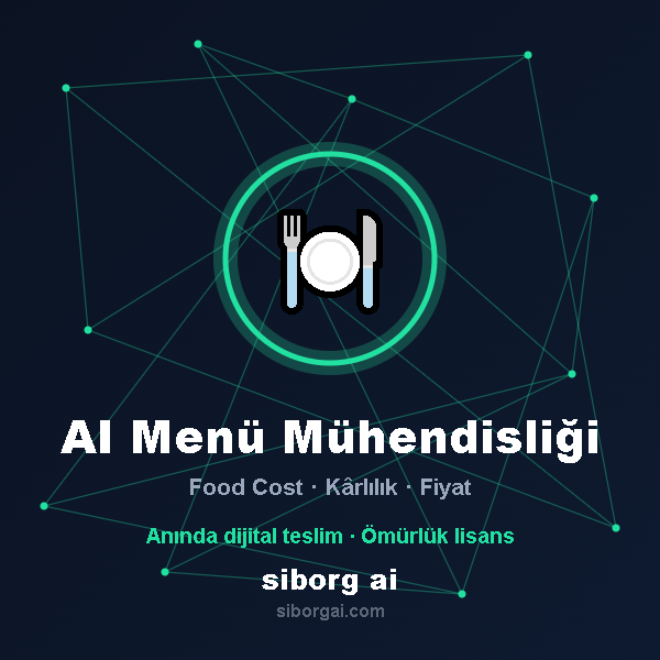 AI Menü Mühendisliği — Food Cost